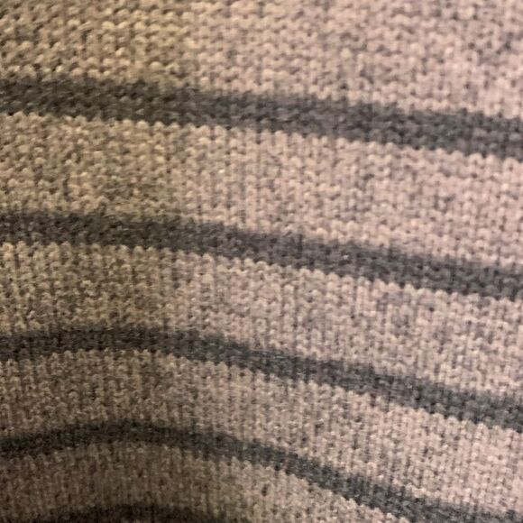 L.L. Bean Purple Striped Sweater Fleece Full Zipper Jacket Size L - Picture 7 of 11